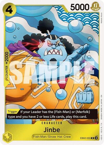 Jinbe (EB-02) #EB02-055 Rare (Foil Lightly Played) Extra Booster: Anime 25th Collection One Piece Card Game: 2025