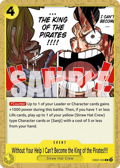 Without Your Help I Cant Become the King of the Pirates (EB-02) #EB02-059 Common (Near Mint) Extra Booster: Anime 25th Collection One Piece Card Game: 2025