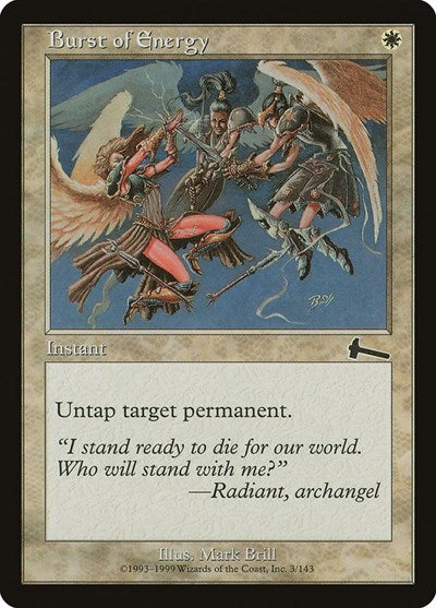Burst of Energy (ULG) #3 Common (Lightly Played) Urza's Legacy Magic: The Gathering: 1999