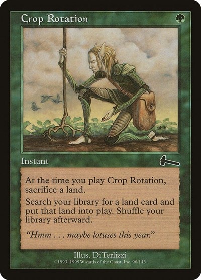 Crop Rotation (ULG) #98 Common (Damaged) Urza's Legacy Magic: The Gathering: 1999