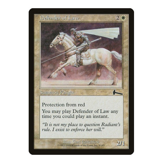 Defender of Law (ULG) #5 Common (Heavily Played) Urza's Legacy Magic: The Gathering: 1999