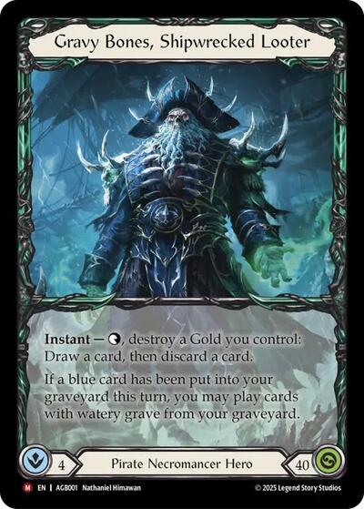 Gravy Bones Shipwrecked Looter () #AGB001 Majestic (Near Mint) Armory Deck: Gravy Bones Flesh and Blood TCG: 2025