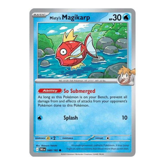Misty's Magikarp (DRI) #048/182 Common (Reverse Holofoil Lightly Played) SV10: Destined Rivals Pokemon: 2025
