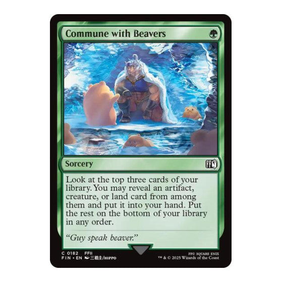 Commune with Beavers (FIN) #182 Common FINAL FANTASY Magic: The Gathering: 2025