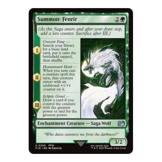 Summon Fenrir (FIN) #203 Uncommon (Lightly Played) FINAL FANTASY Magic: The Gathering: 2025