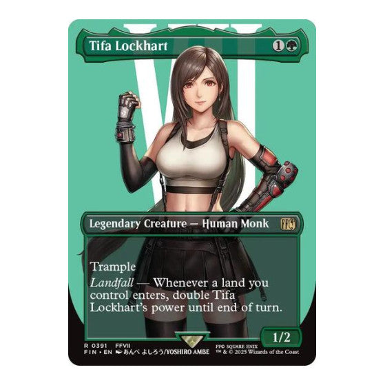 Tifa Lockhart (Borderless) (FIN) #391 Rare (Near Mint) FINAL FANTASY Magic: The Gathering: 2025