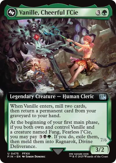 Vanille Cheerful lCie Extended Art (FIN) #475 Uncommon (Near Mint) FINAL FANTASY Magic: The Gathering: 2025