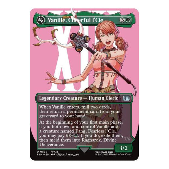 Vanille, Cheerful l'Cie (Borderless) (Surge Foil) (FIN) #537 Uncommon (Foil Near Mint) FINAL FANTASY Magic: The Gathering: 2025