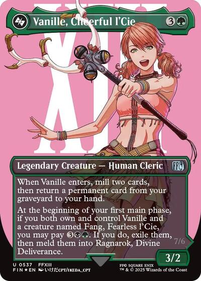 Vanille Cheerful lCie Borderless Surge Foil (FIN) #537 Uncommon (Foil Near Mint) FINAL FANTASY Magic: The Gathering: 2025