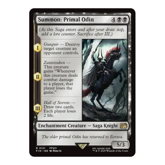 Summon: Primal Odin (FIN) #121 Rare (Lightly Played) FINAL FANTASY Magic: The Gathering: 2025
