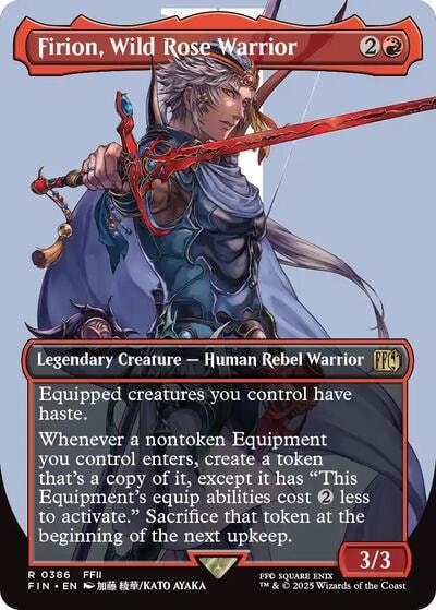 Firion, Wild Rose Warrior (Borderless) (FIN) #386 Rare (Lightly Played) FINAL FANTASY Magic: The Gathering: 2025
