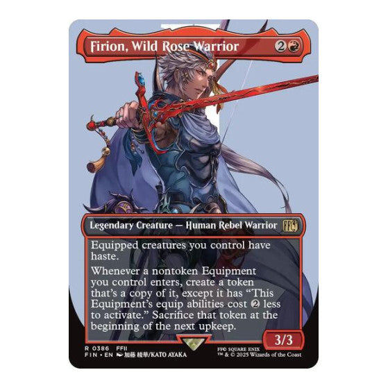 Firion, Wild Rose Warrior (Borderless) (FIN) #386 Rare (Lightly Played) FINAL FANTASY Magic: The Gathering: 2025