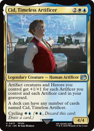 Cid Timeless Artificer 0413 (FIN) #413 Uncommon (Near Mint) FINAL FANTASY Magic: The Gathering: 2025