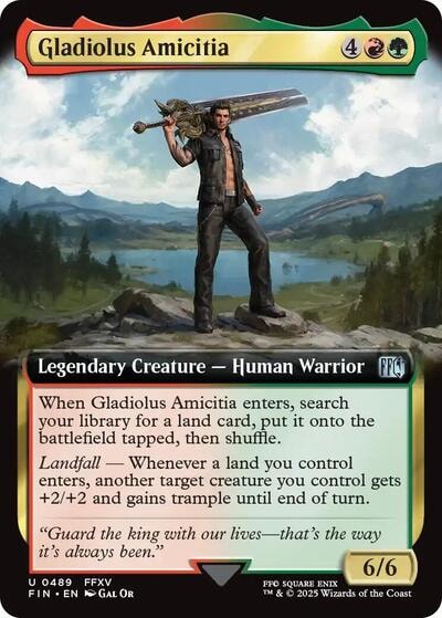 Gladiolus Amicitia (Extended Art) (FIN) #489 Uncommon (Lightly Played) FINAL FANTASY Magic: The Gathering: 2025