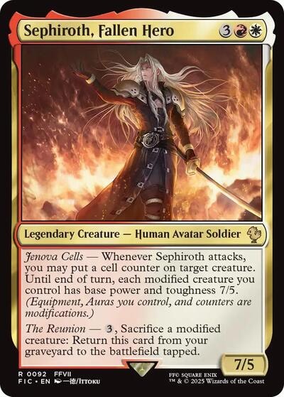 Sephiroth Fallen Hero (FIC) #92 Rare (Lightly Played) Commander: FINAL FANTASY Magic: The Gathering: 2025