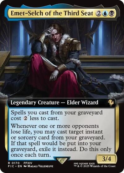 Emet Selch of the Third Seat Extended Art (FIC) #170 Rare (Lightly Played) Commander: FINAL FANTASY Magic: The Gathering: 2025
