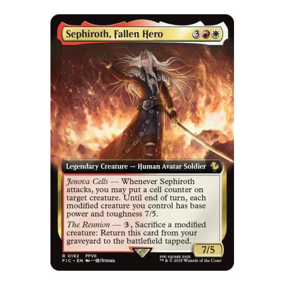 Sephiroth, Fallen Hero (Extended Art) (FIC) #182 Rare (Lightly Played) Commander: FINAL FANTASY Magic: The Gathering: 2025