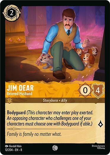Jim Dear - Beloved Husband (8) #12/204 Common (Near Mint) Reign of Jafar Disney Lorcana: 2025