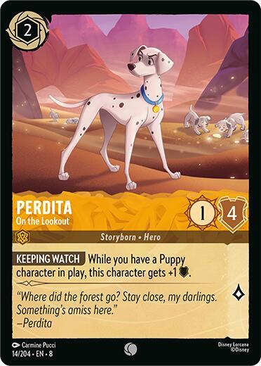 Perdita - On the Lookout (8) #14/204 Common Reign of Jafar Disney Lorcana: 2025