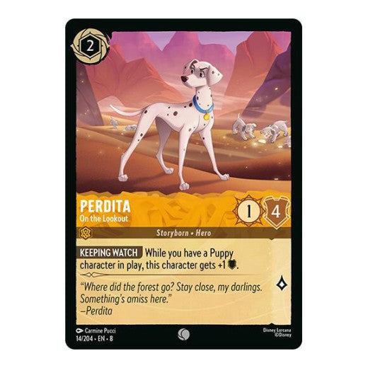 Perdita - On the Lookout (8) #14/204 Common Reign of Jafar Disney Lorcana: 2025