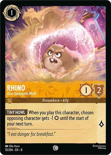 Rhino - One-Sixteenth Wolf (8) #15/204 Common (Near Mint) Reign of Jafar Disney Lorcana: 2025