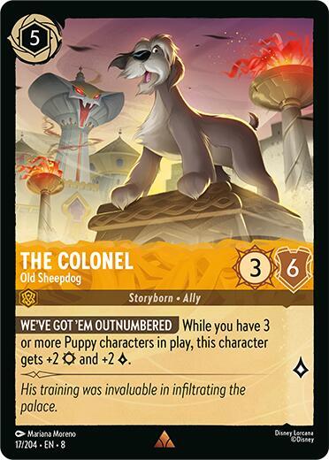 The Colonel - Old Sheepdog (8) #17/204 Rare (Near Mint) Reign of Jafar Disney Lorcana: 2025