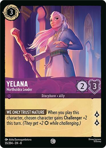 Yelana - Northuldra Leader (8) #55/204 Common (Near Mint) Reign of Jafar Disney Lorcana: 2025