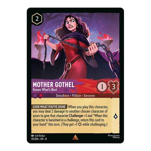 Mother Gothel - Knows What's Best (8) #70/204 Rare (Near Mint) Reign of Jafar Disney Lorcana: 2025