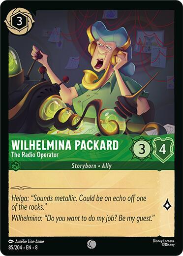 Wilhelmina Packard - The Radio Operator (8) #85/204 Common (Near Mint) Reign of Jafar Disney Lorcana: 2025