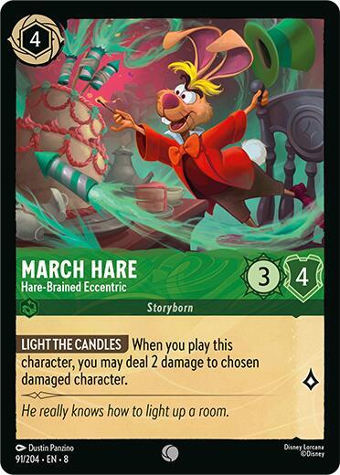 March Hare - Hare-Brained Eccentric (8) #91/204 Common (Near Mint) Reign of Jafar Disney Lorcana: 2025