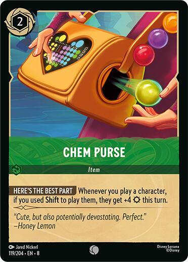 Chem Purse (8) #119/204 Common (Near Mint) Reign of Jafar Disney Lorcana: 2025