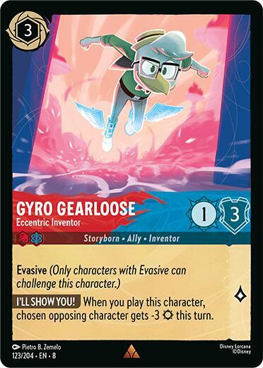 Gyro Gearloose - Eccentric Inventor (8) #123/204 Rare (Near Mint) Reign of Jafar Disney Lorcana: 2025