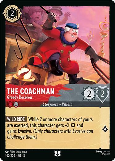 The Coachman - Greedy Deceiver (8) #140/204 Uncommon (Near Mint) Reign of Jafar Disney Lorcana: 2025