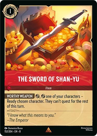The Sword of Shan Yu (8) #152/204 Rare (Near Mint) Reign of Jafar Disney Lorcana: 2025