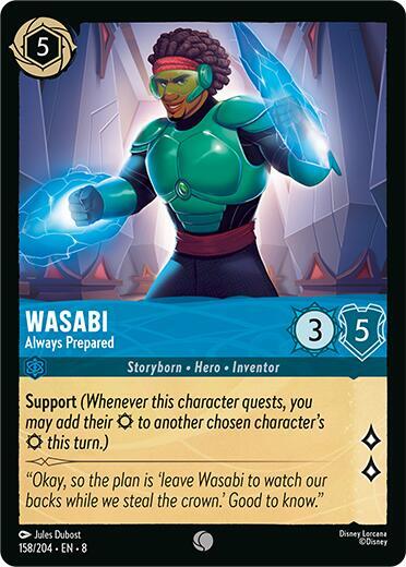 Wasabi - Always Prepared (8) #158/204 Common (Near Mint) Reign of Jafar Disney Lorcana: 2025