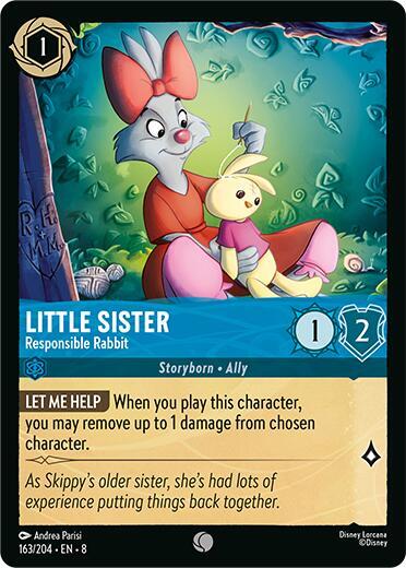 Little Sister - Responsible Rabbit (8) #163/204 Common (Near Mint) Reign of Jafar Disney Lorcana: 2025