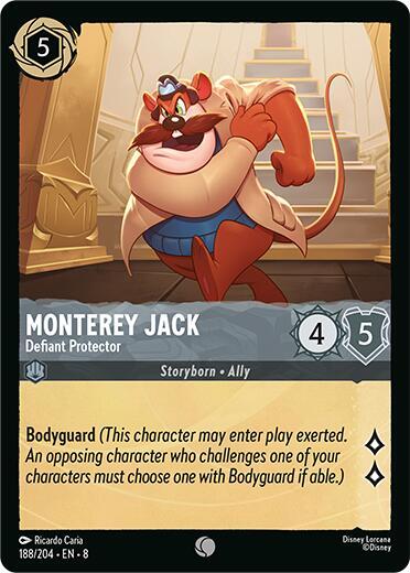 Monterey Jack - Defiant Protector (8) #188/204 Common (Near Mint) Reign of Jafar Disney Lorcana: 2025