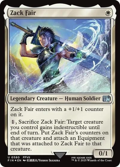 Zack Fair (Surge Foil) (FIN) #580 Uncommon (Foil Lightly Played) FINAL FANTASY Magic: The Gathering: 2025