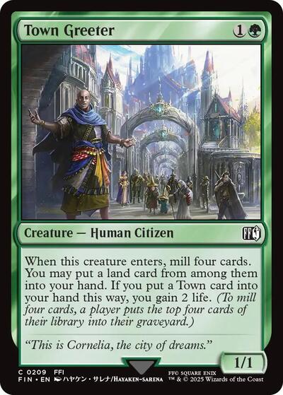 Town Greeter (FIN) #209 Common (Lightly Played) FINAL FANTASY Magic: The Gathering: 2025