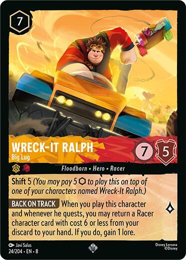 Wreck It Ralph Big Lug (8) #24/204 Super Rare (Near Mint) Reign of Jafar Disney Lorcana: 2025