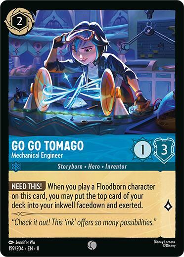 Go Go Tomago - Mechanical Engineer (8) #159/204 Common (Near Mint) Reign of Jafar Disney Lorcana: 2025