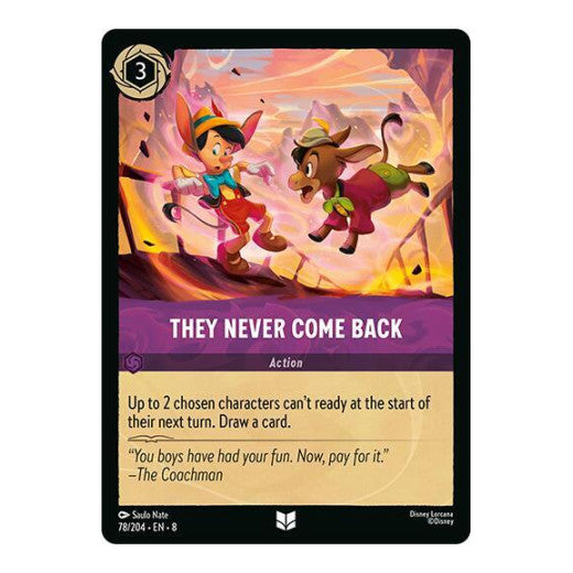They Never Come Back (8) #78/204 Uncommon (Near Mint) Reign of Jafar Disney Lorcana: 2025