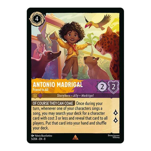 Antonio Madrigal - Friend to All (8) #5/204 Rare (Near Mint) Reign of Jafar Disney Lorcana: 2025