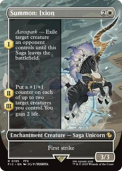 Summon Ixion Borderless (FIC) #195 Rare (Near Mint) Commander: FINAL FANTASY Magic: The Gathering: 2025
