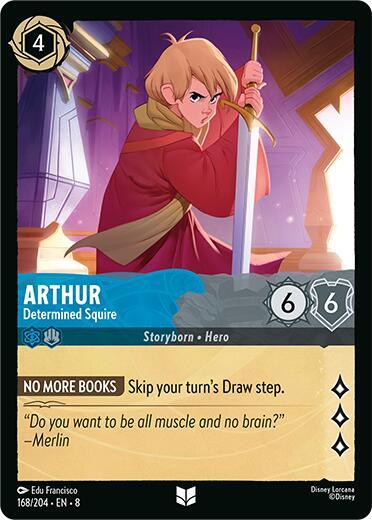 Arthur - Determined Squire (8) #168/204 Uncommon (Near Mint) Reign of Jafar Disney Lorcana: 2025
