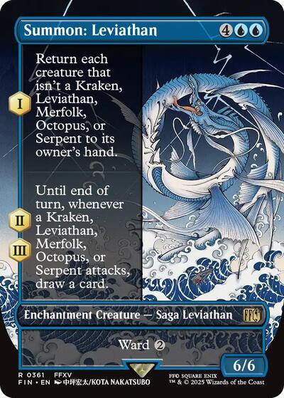 Summon Leviathan Borderless (FIN) #361 Rare (Lightly Played) FINAL FANTASY Magic: The Gathering: 2025