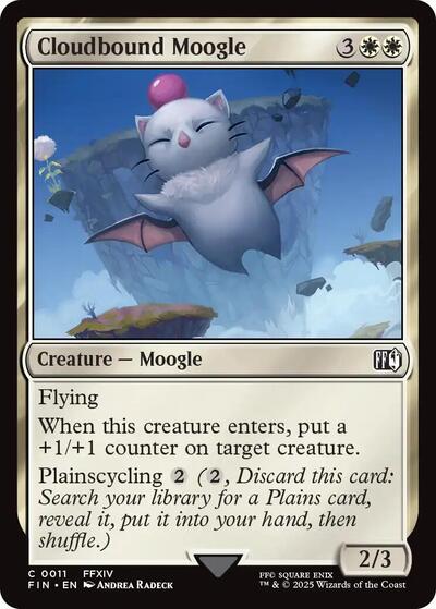 Cloudbound Moogle (FIN) #11 Common FINAL FANTASY Magic: The Gathering: 2025