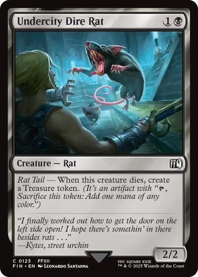 Undercity Dire Rat (FIN) #123 Common FINAL FANTASY Magic: The Gathering: 2025