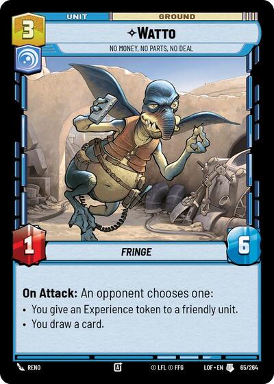 Watto No Money No Parts No Deal (LOF) #065/264 Uncommon (Near Mint) Legends of the Force Star Wars: Unlimited: 2025