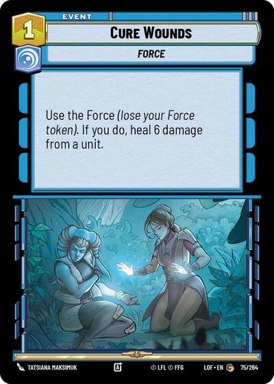 Cure Wounds (LOF) #075/264 Common (Near Mint) Legends of the Force Star Wars: Unlimited: 2025